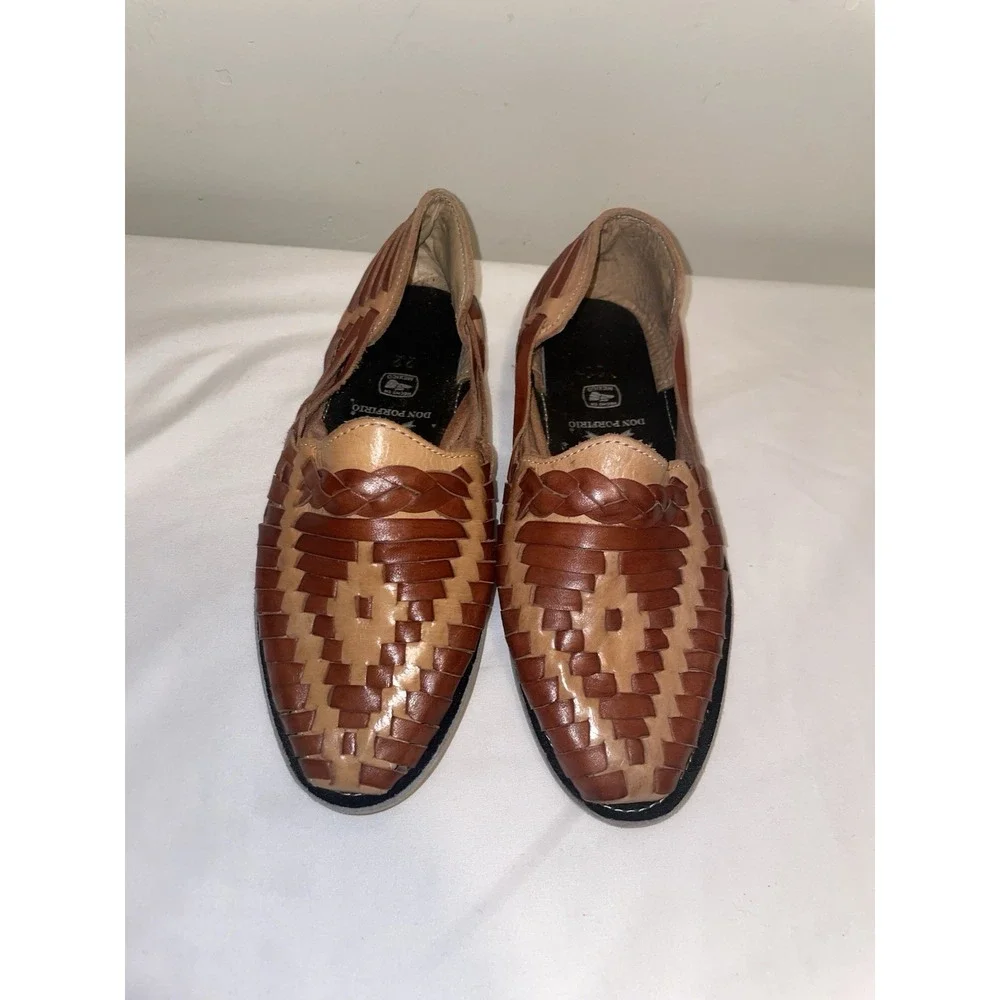 Don Porfirio Huarache Size Mexico 22 USA Men 3.5 Woman 5 Leather Handmade